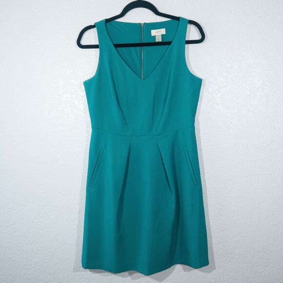 Loft Green Sleeveless‎ V-Neck Dress Size 4 - Picture 1 of 7